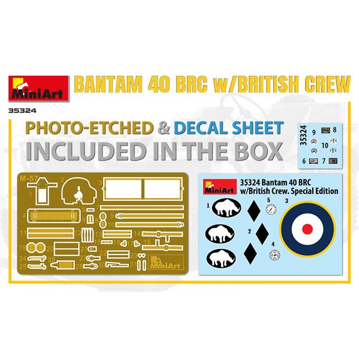 MiniArt İngiliz Mürettebatı ile Bantam 40 Brc - Özel Üretim