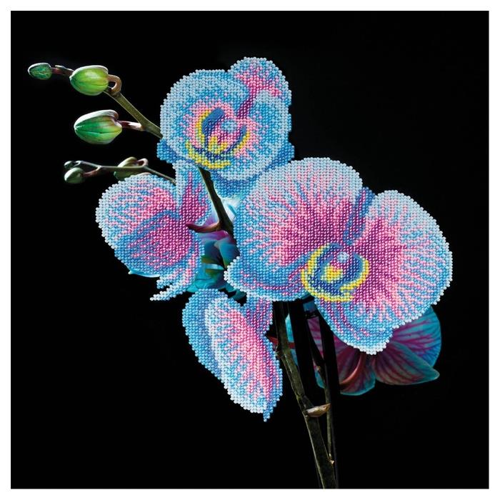 MiniArt Mavi Orkide Boncuk Nakış Seti