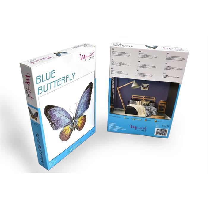 MiniArt Mavi Kelebek Boncuk Nakış Seti
