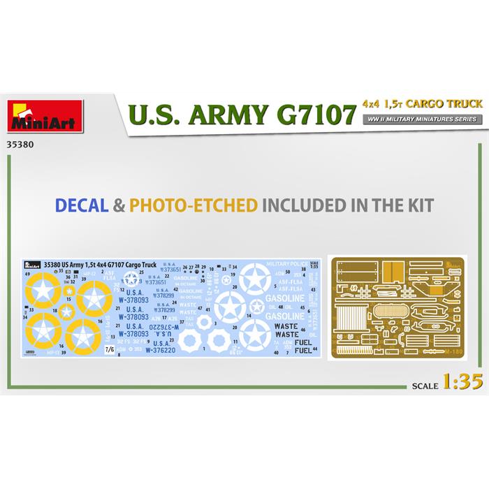 MiniArt ABD Ordusu G7107 4X4 1,5t Kargo Kamyonu