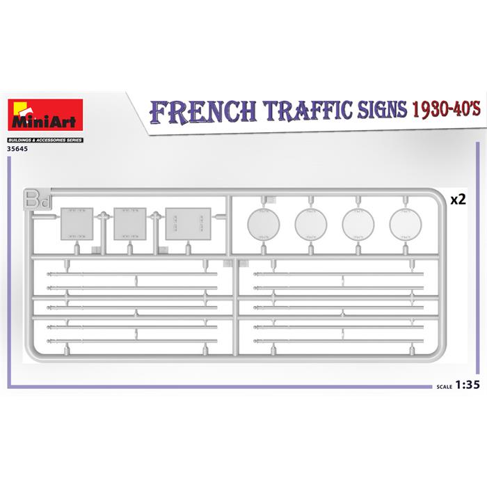 MiniArt Fransa Trafik İşaretleri 1930-40